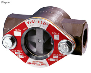 OPW 1 1/2 in. Carbon Steel VISI-FLO 1400 Series High Pressure Threaded Sight Flow Indicators w/ Flapper