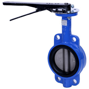 Sharpe 17 Series 12 in. Ductile Iron 10 Position Lever Butterfly Valve w/Nitrile Rubber Seals & SS Disc, Wafer Style