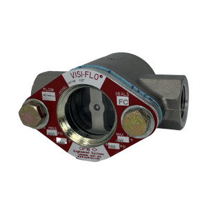 OPW VISI-FLO 1500 1 in. FNPT 316 Stainless Steel Sight Flow Indicator w/ Fluorocarbon Seal - Propeller