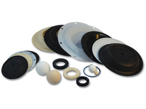 Nomad Elastomer Replacement PTFE Slyder Rings for Wilden 1 in. AODD Pumps - 02-3210-55-225