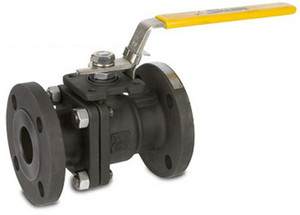Sharpe Carbon Steel Full Port Locking Ball Valve - 150 lbs Flanged Ends - 1 in.