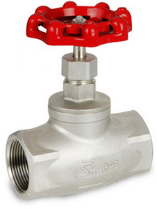 Sharpe Stainless Steel 200 WOG Globe Valve -Threaded or Socket Weld - 1 1/2 in. - Socket Weld