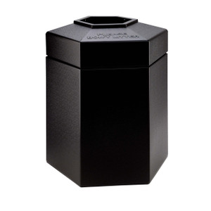 Commercial Zone 45 Gallon Hex Waste Container (Black)