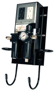 SVI Inc. Compressed Air Line and Electrical Power Outlet Station - Black Casing