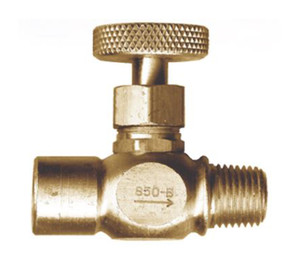 Gas-Flo Brass Female Pipe x Male Pipe Precision Needle Valves