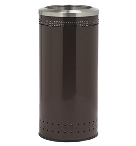 Commercial Zone Precision Series 25 Gallon Stainless Steel Open Top Trash Receptacle