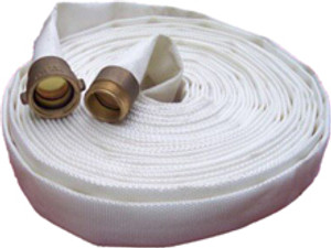 Key Fire Hose 500# Single Jacket Fire Hoses w/ Brass NH (NST) Rocker Lug Couplings - UL Listed