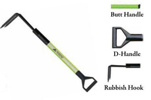Leatherhead Tools 4 ft. Dog-Bone Rubbish Hook w/D-Handle - Lime