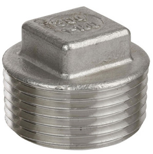 Smith Cooper Cast 150# Stainless Steel 2 in. Square Head Plug Fitting - Threaded