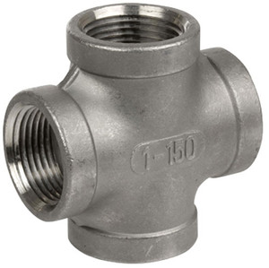 Smith Cooper Cast 150# Stainless Steel 4 in. Cross Fitting - Threaded