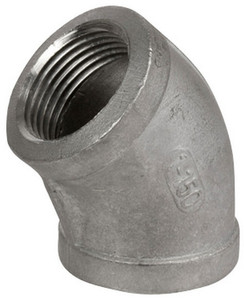 Smith Cooper Cast 150# Stainless Steel 3 in. 45° Elbow Fitting - Threaded