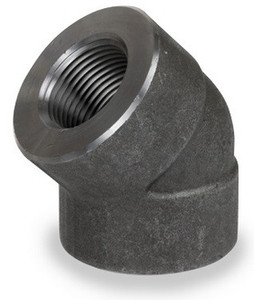 Smith Cooper 3000# Forged Carbon Steel 1 1/2 in. 45° Elbow Pipe Fitting - Threaded