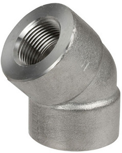 Smith Cooper 3000# Forged 316 Stainless Steel 1/2 in. 45° Elbow Fitting - Threaded