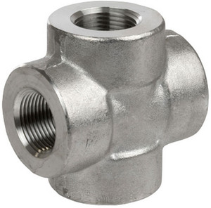 Smith Cooper 3000# Forged 316 Stainless Steel 1/4 in. Cross Fitting - Threaded