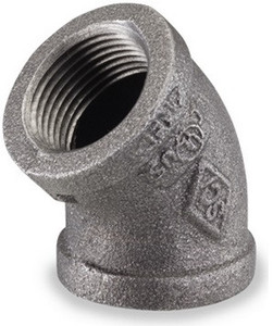 Smith Cooper 150# Black Malleable Iron 3/4 in. 45° Elbow Pipe Fittings - Threaded