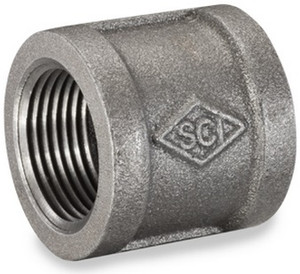 Smith Cooper 150# Black Malleable Iron 2 1/2 in. Banded Coupling Pipe Fittings - Threaded