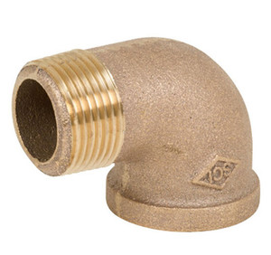 Smith Cooper 125# Bronze Lead-Free 2 in. 90° Street Elbow Fitting - Threaded