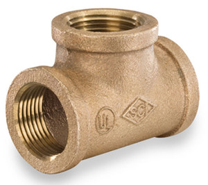 Smith Cooper 125# Bronze Lead-Free 2 1/2 in. Tee Fitting - Threaded