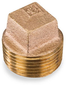 Smith Cooper Bronze 1/4 in. Square Head Solid Plug Fitting - Threaded