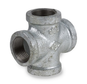 Smith Cooper 150# Galvanized Iron 1/4 in. Cross - Threaded