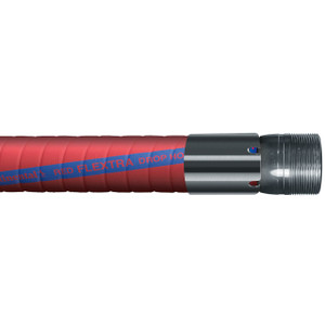 Continental ContiTech Red Flextra 3 in. 100 PSI Petroleum Transfer Hose w/ Male NPT Ends