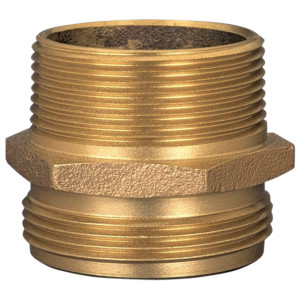 thumbnail image 2 of PRO-EDGE Brass Hex Nipple – 1/2" Male NPT, Fuel/Air/Water/Oil/Gas 2 of 3