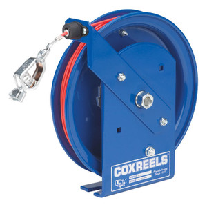 Coxreels SD Series Static Discharge Spring Driven Cable Reel w/ 75 ft. Stainless Steel Cable
