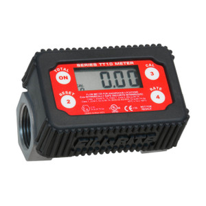 Fill-Rite TT10 Series 1 in. BSP Nickel-Plated Aluminum Inline Turbine Meters