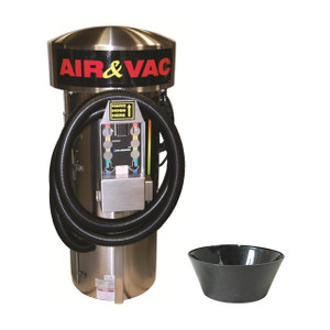 J.E. Adams Super Vac & Air Machine w/ Clean Out Rubber Container