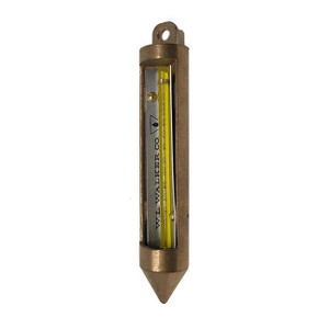 Lufkin 20 oz. Graduated Brass Plumb Bob w/ Built-in Thermometer - 6 in. Length