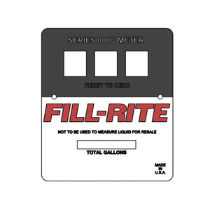 Fill-Rite 800 Series Meter Replacement Faceplate Gallons