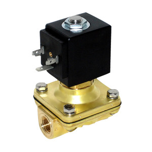 Granzow H Series 3/4 in. Normally-Closed Brass General Purpose Two-Way Solenoid Valve w/ Nitrile Rubber N Seal & Assisted Lift - 120 Volt AC