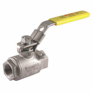 Jomar Valves T-SS-1001N Series 2-Piece Stainless Steel Ball Valve, Full Port, Threaded Connection, 1000 PSI