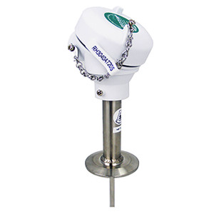 Reotemp RTD Series Sanitary Digital Thermometer, White Poly Screw Cover Head, Tri-Clamp Connection