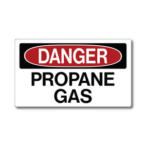 Marking Services Series 215R Self -Adhesive Safety Sign-DANGER PROPANE GAS