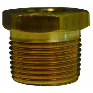 Dixon 3/4 in. Brass Reducer Hex Bushing, 3/8 in. MNPT x 1/4 in. FNPT