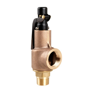 Aquatrol 88 Series 1/2 in. MNPT x FNPT Brass Air/Gas Safety Valve, Lift Lever