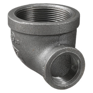 Service Metal Series SBR90 150 Black Malleable Iron 1/2 in. x 3/8 in. 90° Reducing Elbows