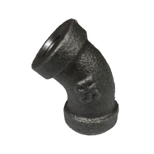 Service Metal Series SB45 Class 150 Black Malleable Iron 1-1/2 in. 45° Elbows