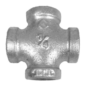 Service Metal Series SGCRS Class 150 Galvanized Malleable Iron 2-1/2 in. Cross