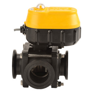 Banjo MEVX Series 2 in. 3-Way Full Port Manifold Flange Side Load Electric Valve - On/Off Style