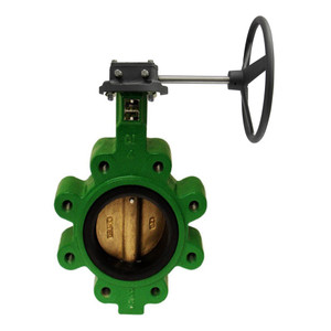 Apollo LC149 Series 12 in. 150# Flange Cast Iron Butterfly Valve, Lug Style w/ Gear Operator