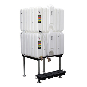 Rhino Tuff Tanks 80/80 Gal. Gravity Feed Poly. Tank Package