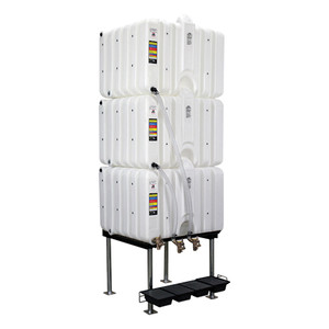 Rhino Tuff Tanks RTT-6222-NV 120/120/120 Gallon Gravity Feed Polyethylene Tank Package