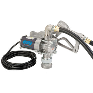 GPI EZ-8 Series 12V DC Fuel Transfer Pump w/ Manual Nozzle and Spin Collar - 8 GPM