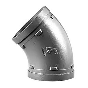 Shurjoint 7111 Grooved 45° Elbow Fitting, Galvanized