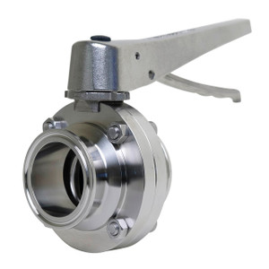 Wayland Ind. 304 SS 2 in. Tri-Clamp Butterfly Valve w/SS Trigger Handle