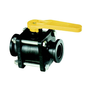 Bee Valve Manifold Bolted Poly Full Port Ball Valves w/Clamp Connection