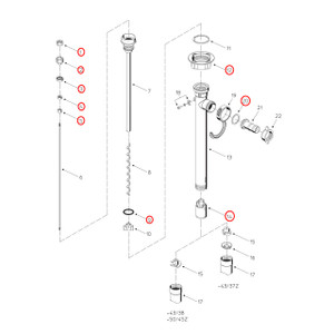 Flux 400 Series F424S 50/46_45Z Pump Maintenance Rebuild Kit