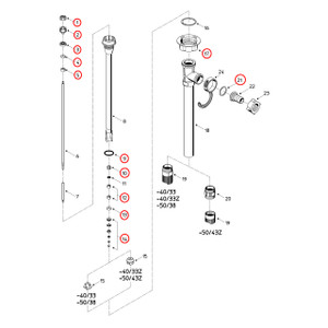 Flux 400 Series F430PP 50/38 39 Pump Maintenance Rebuild Kit